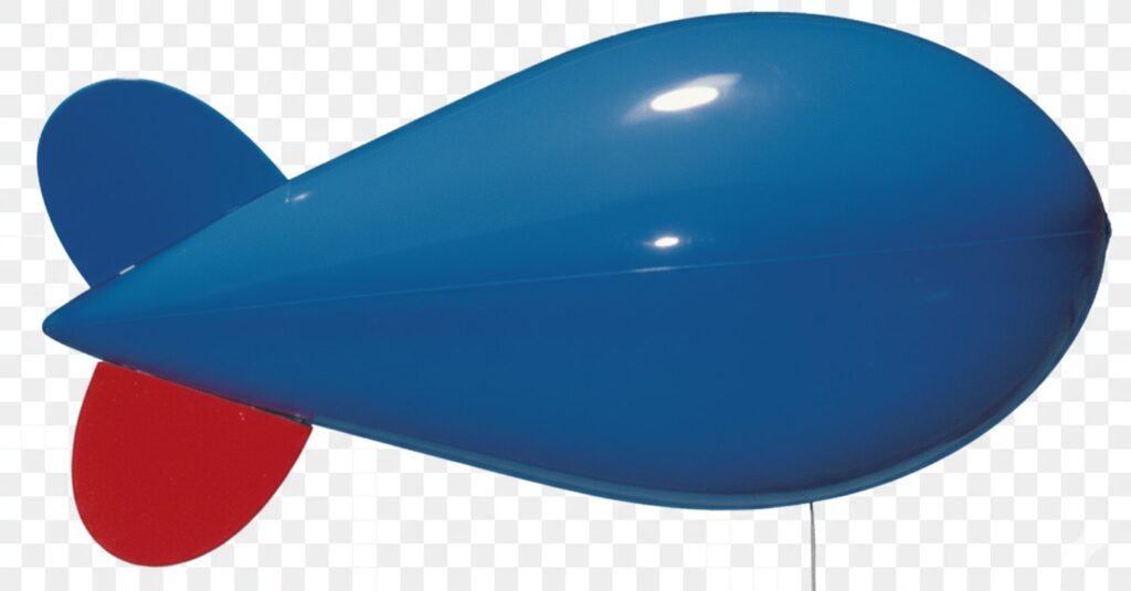 10ft blue advertising blimp by Arizona Balloons